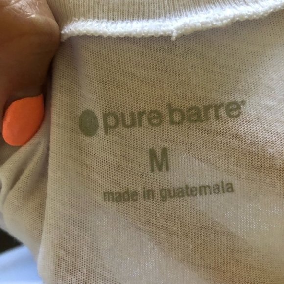 Pure Barre White Sleeveless Tank Top Workout Tee : Medium - Picture 4 of 5